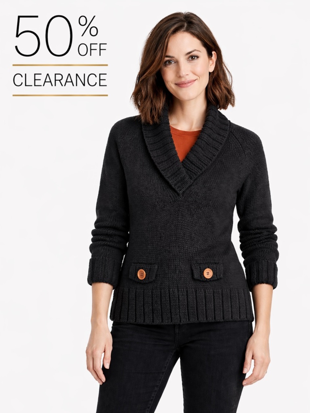 Max & Co. Textured Black Knit Sweater made in Italy